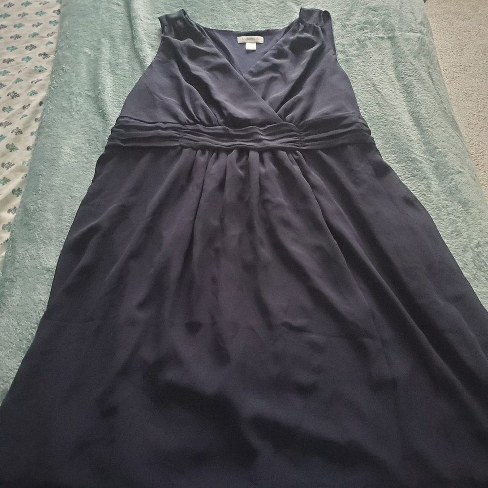 Navy Blue Sleeveless Dress- Maternity